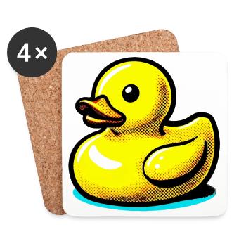 Duckling Duck Duck Duck - Coasters (set of 4) - white - Front
