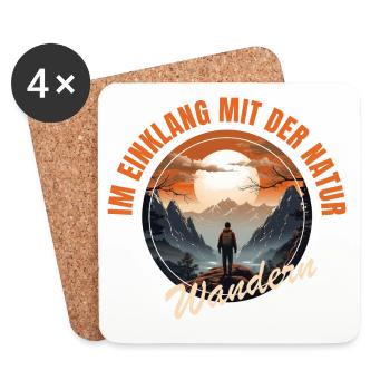 Im Einklang mit der Natur - Untersetzer (4er-Set) - Weiß - Vorne