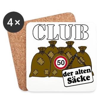50.Geburtstag , 50 Jahre ,Club der alten Säcke(25) - Untersetzer (4er-Set) - Weiß - Vorne