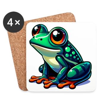 Frog - Coasters (set of 4) - white - Front
