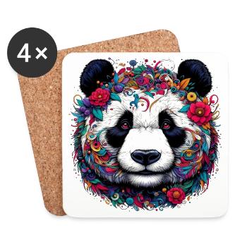 Panda - Untersetzer (4er-Set) - Weiß - Vorne