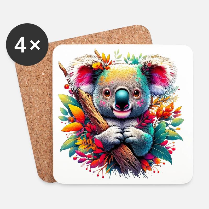 Koala - Untersetzer (4er-Set) - Weiß