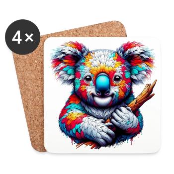 Koala - Untersetzer (4er-Set) - Weiß - Vorne
