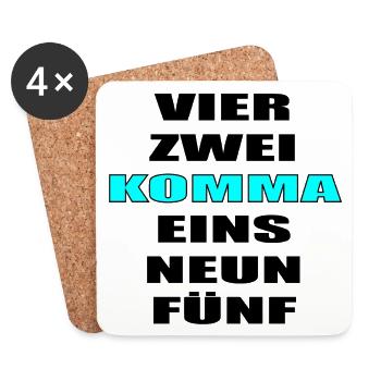 MARATHON MOTIVATION LAUFEN JOGGEN - Untersetzer (4er-Set) - Weiß - Vorne