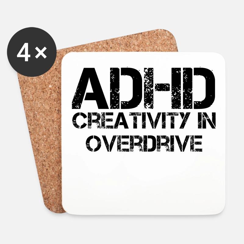 ADHS - Untersetzer (4er-Set) - Weiß