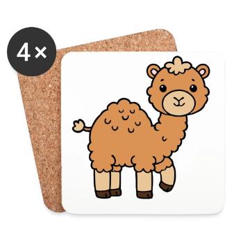 Camel Dromedary - Coasters (set of 4) - white - Front