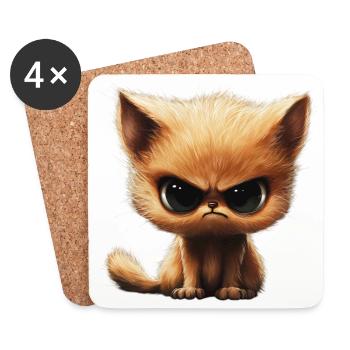 Funny Angry Monday Not Now - Coasters (set of 4) - white - Front