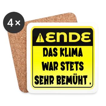 KLIMAWANDEL KLIMA - DEMOKRATIE WÄHLEN - Untersetzer (4er-Set) - Weiß - Vorne