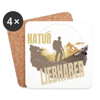 Natur Liebhaber - Untersetzer (4er-Set) - Weiß - Vorne