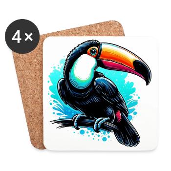 Toucan - Coasters (set of 4) - white - Front