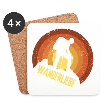 Wanderliebe - Untersetzer (4er-Set) - Weiß - Vorne