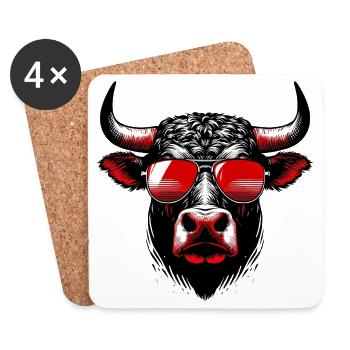 Bull - Coasters (set of 4) - white - Front