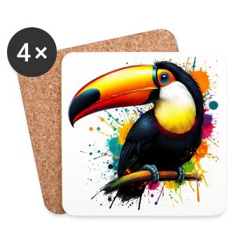 Toucan - Coasters (set of 4) - white - Front