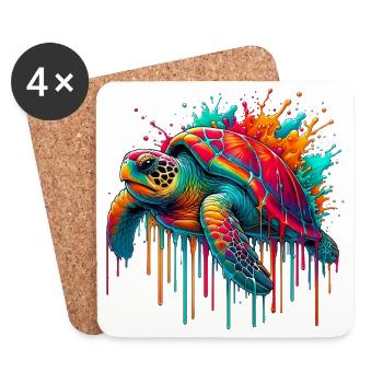 Turtle - Coasters (set of 4) - white - Front