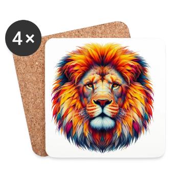 Lion - Coasters (set of 4) - white - Front