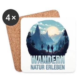 Natur erleben - Untersetzer (4er-Set) - Weiß - Vorne