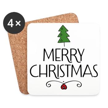 Christmas design for gifts - Coasters (set of 4) - white - Front