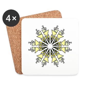 Ornament - Coasters (set of 4) - white - Front