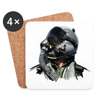 Jet Pilot - Untersetzer (4er-Set) - Weiß - Vorne