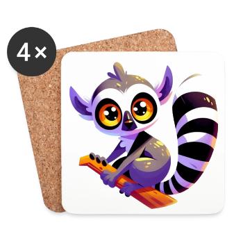Lemur - Coasters (set of 4) - white - Front