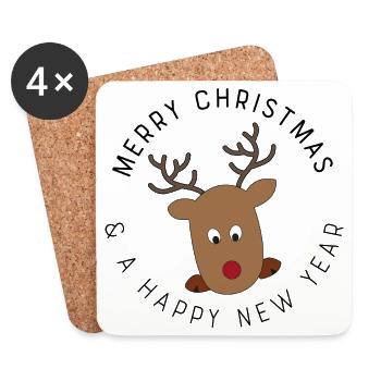 Small gifts for Christmas - Coasters (set of 4) - white - Front