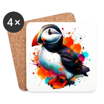 Puffin - Coasters (set of 4) - white - Front