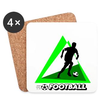 Football - Coasters (set of 4) - white - Front