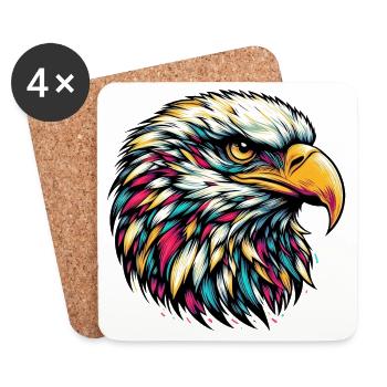 Eagle - Coasters (set of 4) - white - Front