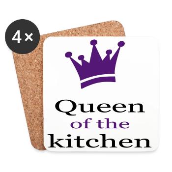 Funny cooking apron for women - Coasters (set of 4) - white - Front
