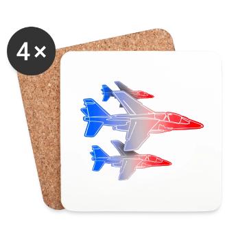 Patrouille de France - Dessous de verre (lot de 4) - blanc - Devant