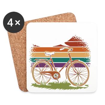 Corporate Bike Enthusiast Vintage Design - Coasters (set of 4) - white - Front