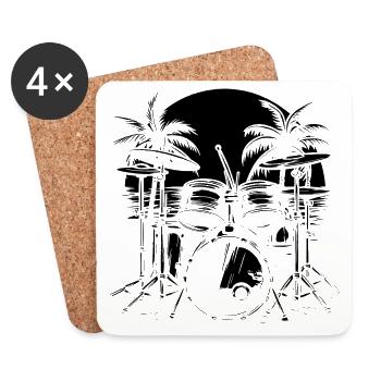 percussion - Coasters (set of 4) - white - Front