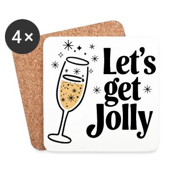 Let’s Get Jolly - Coasters (set of 4) - white - Front