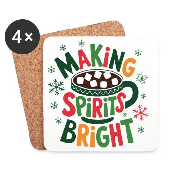 Herstellung von Spirituosen Bright Cocoa - Untersetzer (4er-Set) - Weiß - Vorne