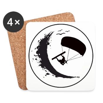 Wave Rider Eclipse - Coasters (set of 4) - white - Front