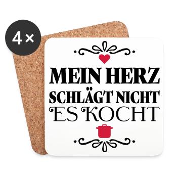 Funny sayings for chefs - Coasters (set of 4) - white - Front