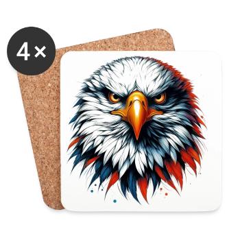 Eagle - Coasters (set of 4) - white - Front