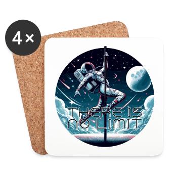 Pole dance astronaute Pole Dance cadeau - Dessous de verre (lot de 4) - blanc - Devant