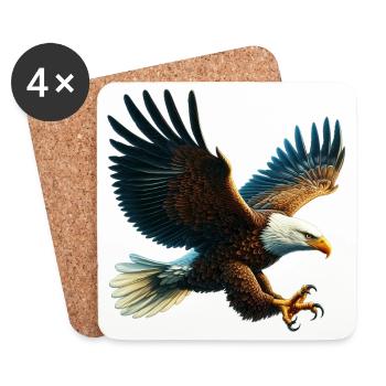 Aigle - Dessous de verre (lot de 4) - blanc - Devant
