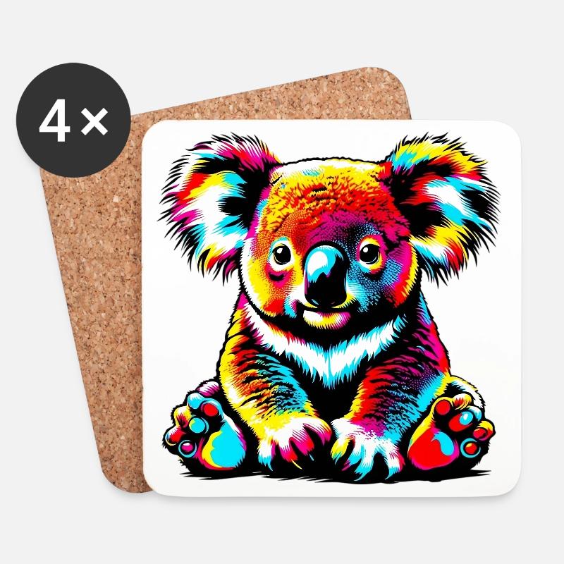 Koala - Untersetzer (4er-Set) - Weiß
