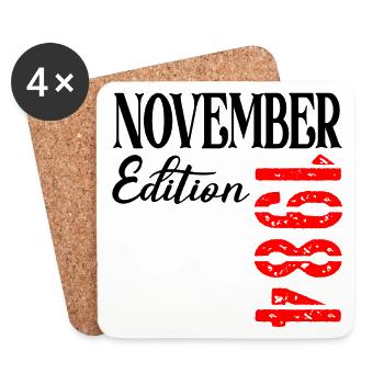 42nd BIRTHDAY NOVEMBER 1984 - Coasters (set of 4) - white - Front