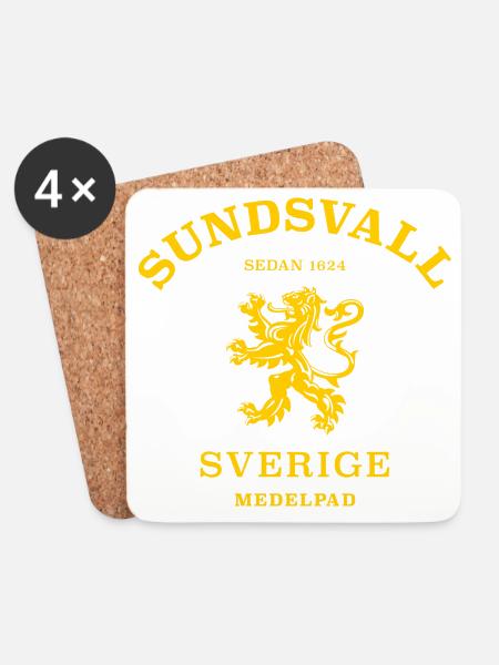 SUNDSVALL Sverige Schweden - Untersetzer (4er-Set) - Weiß