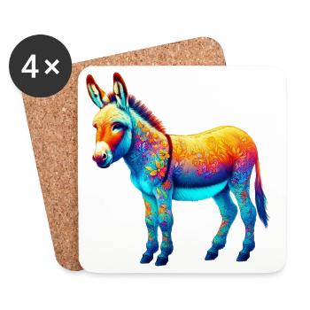 Donkey Mule - Coasters (set of 4) - white - Front