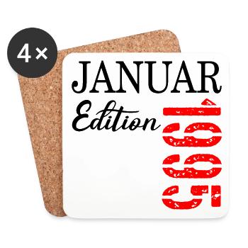 32. GEBURTSTAG JANUAR 1995 - Untersetzer (4er-Set) - Weiß - Vorne