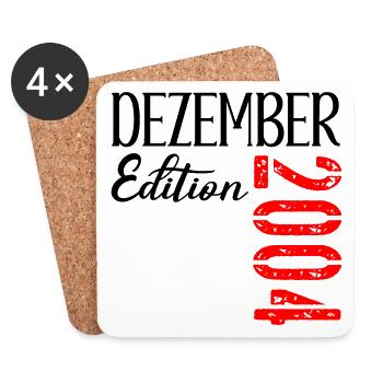 22. GEBURTSTAG DEZEMBER 2004 - Untersetzer (4er-Set) - Weiß - Vorne