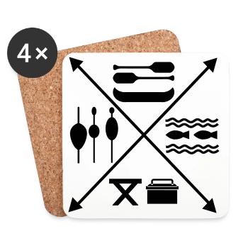 Angling - Coasters (set of 4) - white - Front