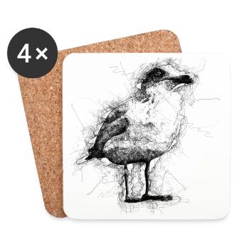 Gull - Coasters (set of 4) - white - Front