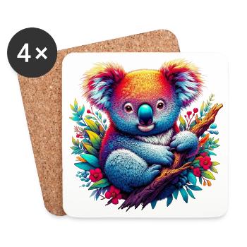 Koala - Dessous de verre (lot de 4) - blanc - Devant