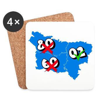 Region Picardie - Untersetzer (4er-Set) - Weiß - Vorne