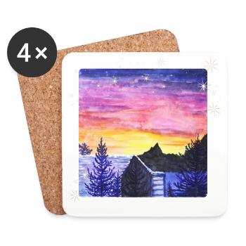 WinterSonne - Sonja Ariel von Staden - Coasters (set of 4) - white - Front